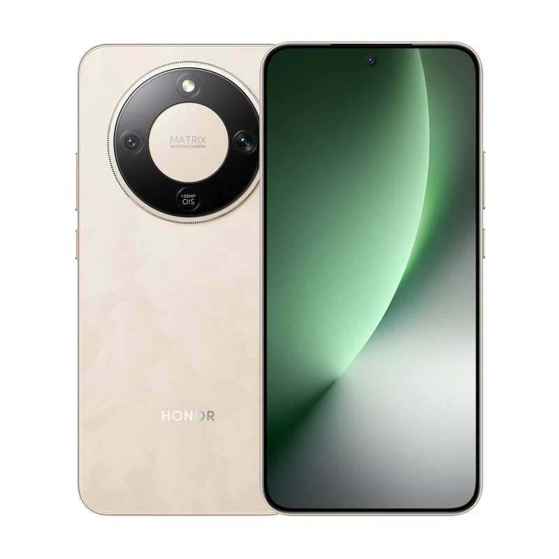 HONOR Magic 8 Lite dorado frente y atrás